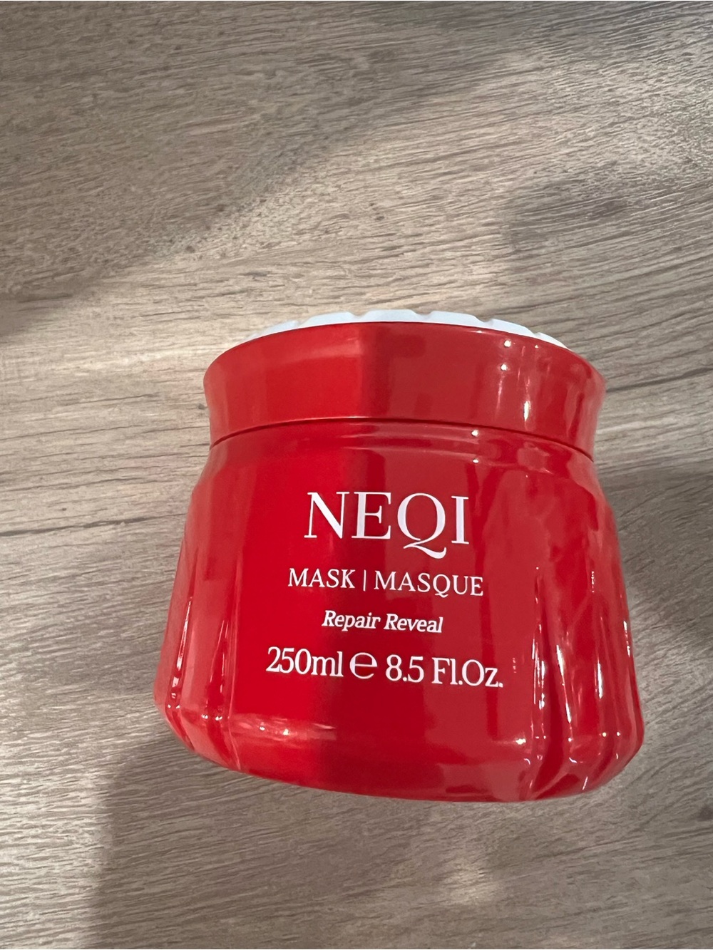 NEQI Repair Reveal Hair Mask in Bright Red Jar